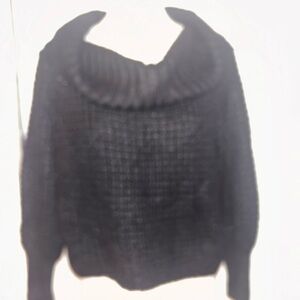 Cozy Black Cowl Neck Sweater by Express size small